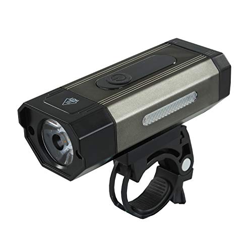 SHIVEXIM Waterproof Rechargeable USB Charging Cycle Front LED Light Adjustable Mout Headlight (Grey) - Image 1