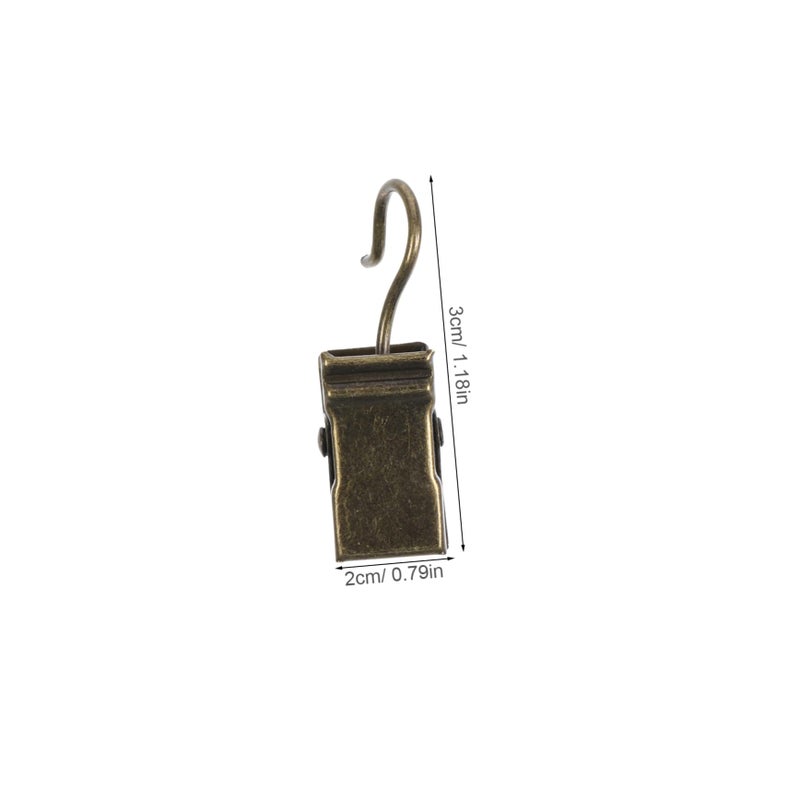 Brown Shower Curtain Clips 25 Pack Iron Hooks For Bathroom And Outdoor Use - Image 3