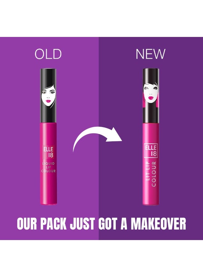 Elle 18 Lit Lip Matte Finish Wanderlust Red 16 hrs Long Lasting Liquid Lipstick Smudge and Transfer Proof Lipstick One stroke application Quick Drying 5 6 ml - Image 3