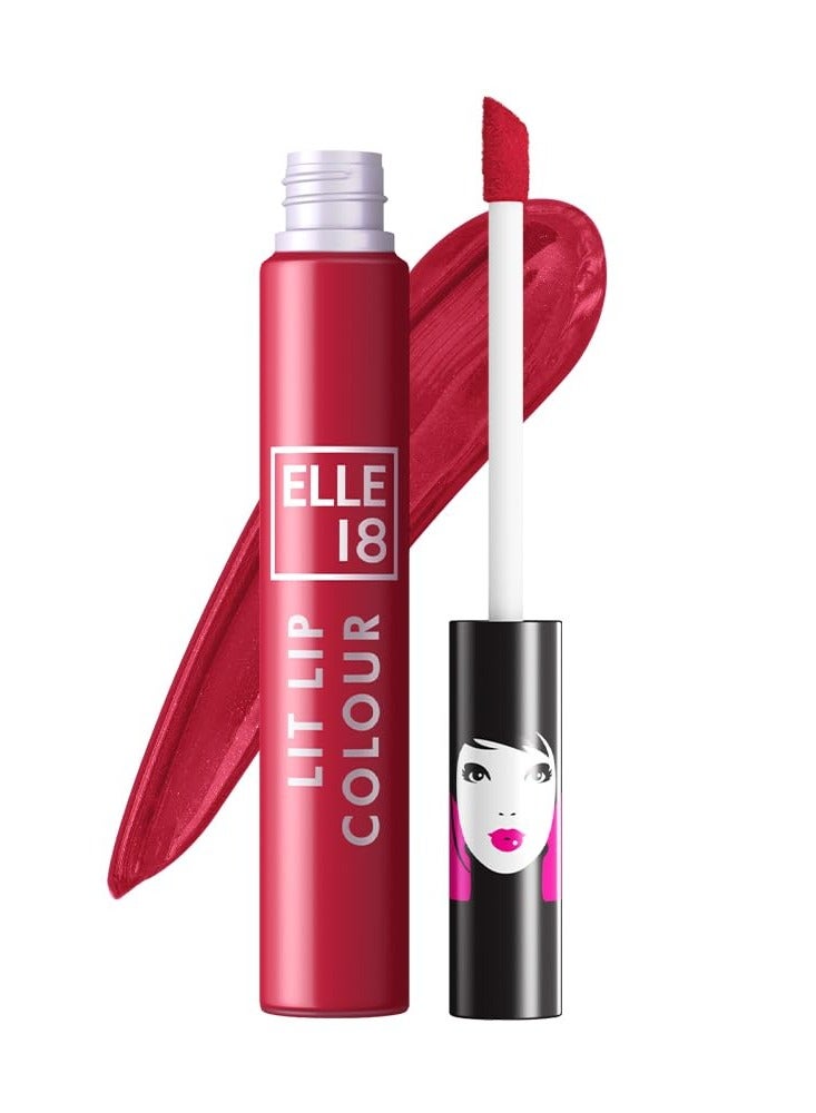 Elle 18 Lit Lip Matte Finish Wanderlust Red 16 hrs Long Lasting Liquid Lipstick Smudge and Transfer Proof Lipstick One stroke application Quick Drying 5 6 ml - Image 1