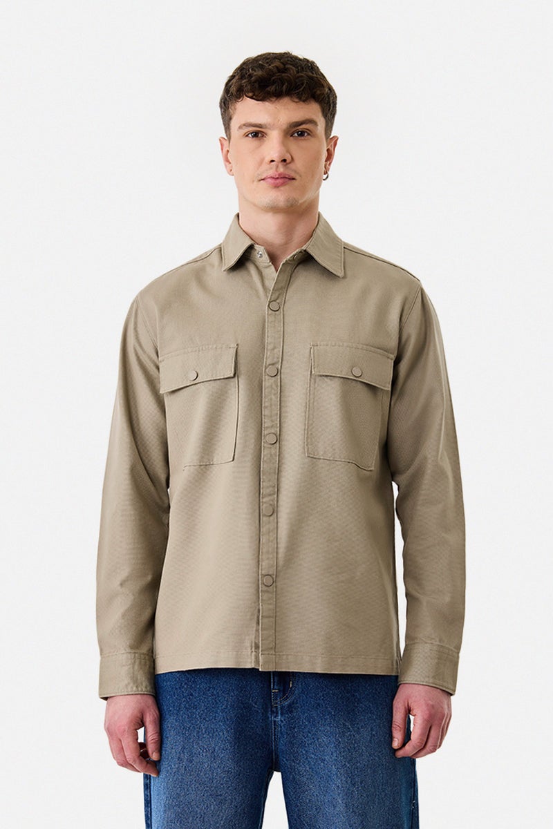 SNITCH Relaxed Fit 100% Cotton Overshirt - Image 4