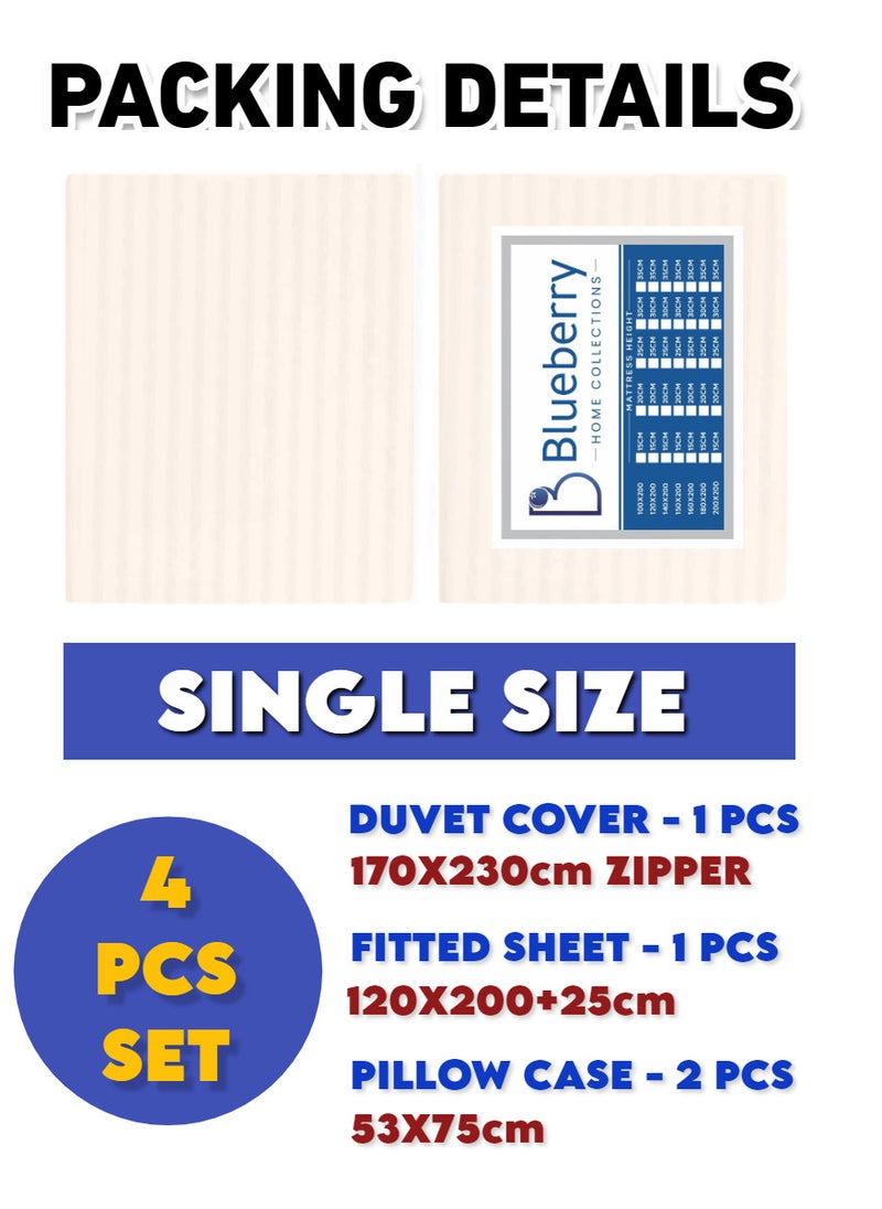 Blueberry 4 Pieces Single Size Duvet Cover Set - Image 2