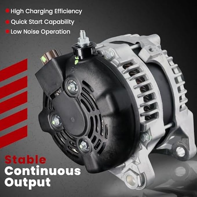 AOTPAT Alternator L4 for:-Toyota Camry 2010 2011 Le Se Xle Base 2.5L, 12V 100Amp 4-Grooves With Pulley Replacement OE# 27060-0V060 104210-2650 11516 1042102650 27060-0V060-84 270600V06084 270600V060 - Image 4