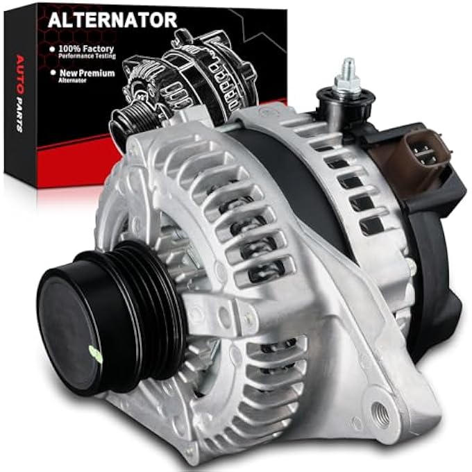 AOTPAT Alternator L4 for:-Toyota Camry 2010 2011 Le Se Xle Base 2.5L, 12V 100Amp 4-Grooves With Pulley Replacement OE# 27060-0V060 104210-2650 11516 1042102650 27060-0V060-84 270600V06084 270600V060 - Image 1