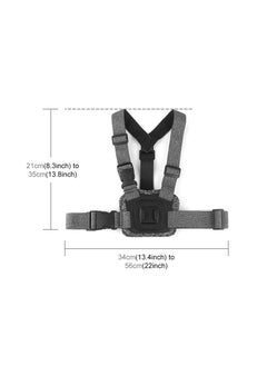 Excefore Adjustable Body Mount Belt Chest Strap with J Hook Mount & Long Screw & Phone Clamp, Capture Your Adventures (Chest Mount)  - Image 2