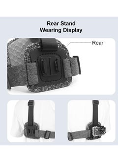 Excefore Adjustable Body Mount Belt Chest Strap with J Hook Mount & Long Screw & Phone Clamp, Capture Your Adventures (Chest Mount)  - Image 5