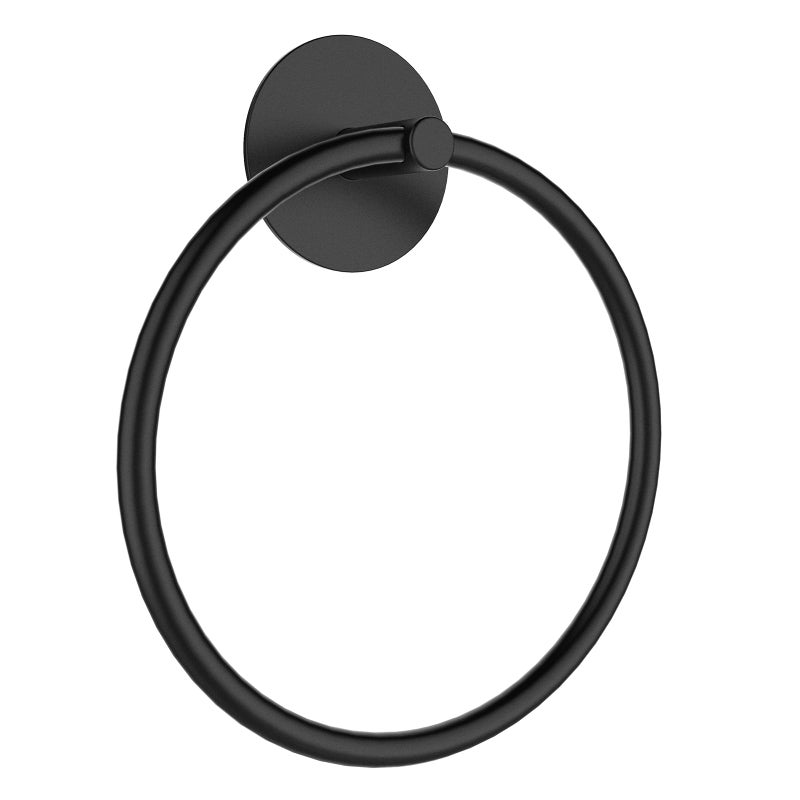SetSail Adhesive Towel Holder for Bathroom Wall Matte Black Hand Towel Ring Stainless Steel Towel Hanger for Bathroom, Kitchen - Image 1