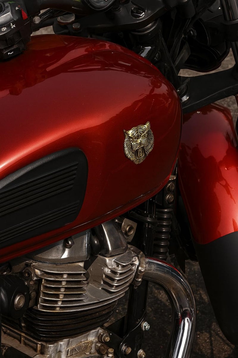 OAN 3D Chrome Emblem Automotive Car, Bike Badges Logo Self Adhesive Sticker (Tiger, Gold) - Image 3