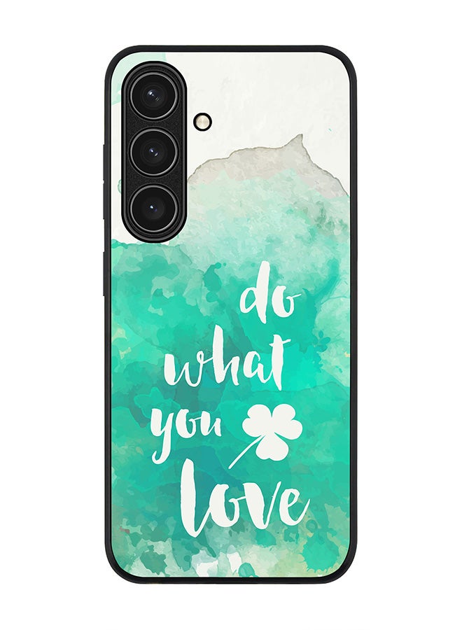 Stylizedd Rugged Black edge case for Samsung Galaxy S24 FE, Slim fit Soft Case Flexible Rubber Edges Anti Drop TPU Gel Thin Cover -  Do what you love - Image 1