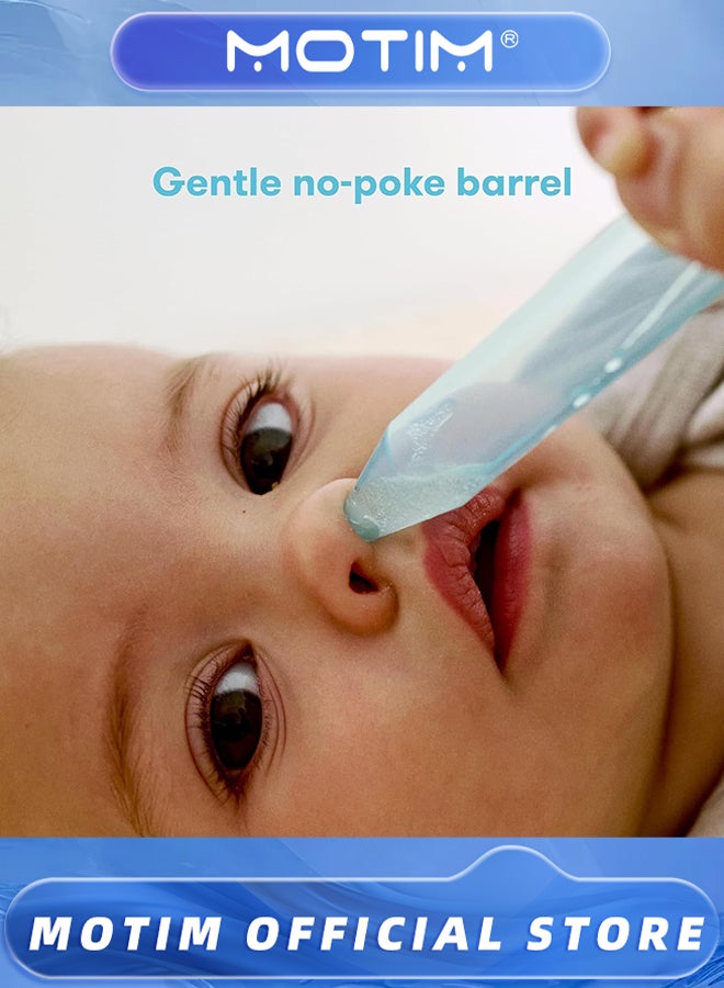 Motim Infant Nasal Aspirator Nasal-Oral Aspirator Baby Nose Care Set Nasal Aspirator for Gentle Mucus Removal Safe and Soft Tip Design for Infants - Image 3