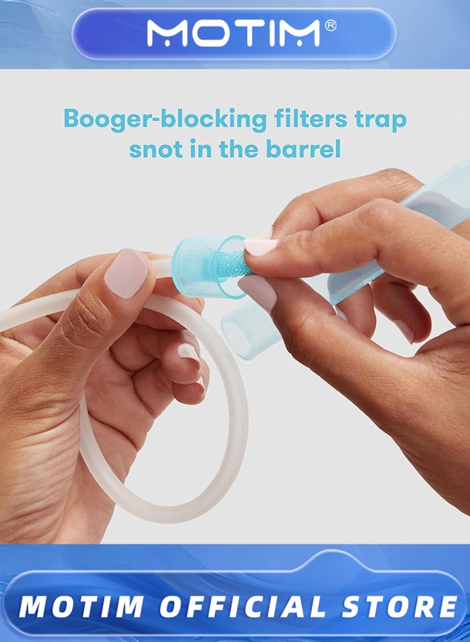 Motim Infant Nasal Aspirator Nasal-Oral Aspirator Baby Nose Care Set Nasal Aspirator for Gentle Mucus Removal Safe and Soft Tip Design for Infants - Image 2