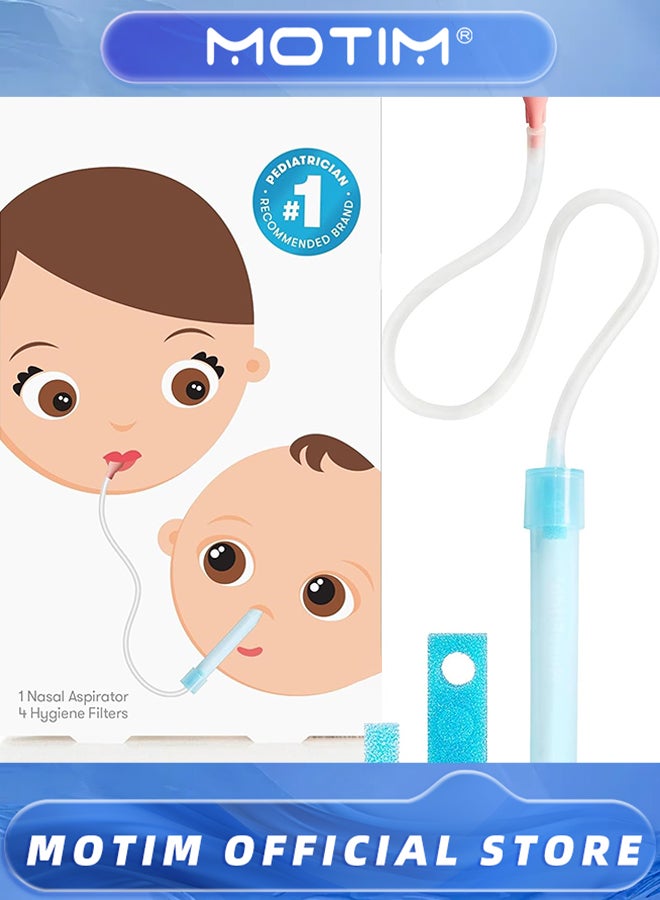 Motim Infant Nasal Aspirator Nasal-Oral Aspirator Baby Nose Care Set Nasal Aspirator for Gentle Mucus Removal Safe and Soft Tip Design for Infants - Image 4