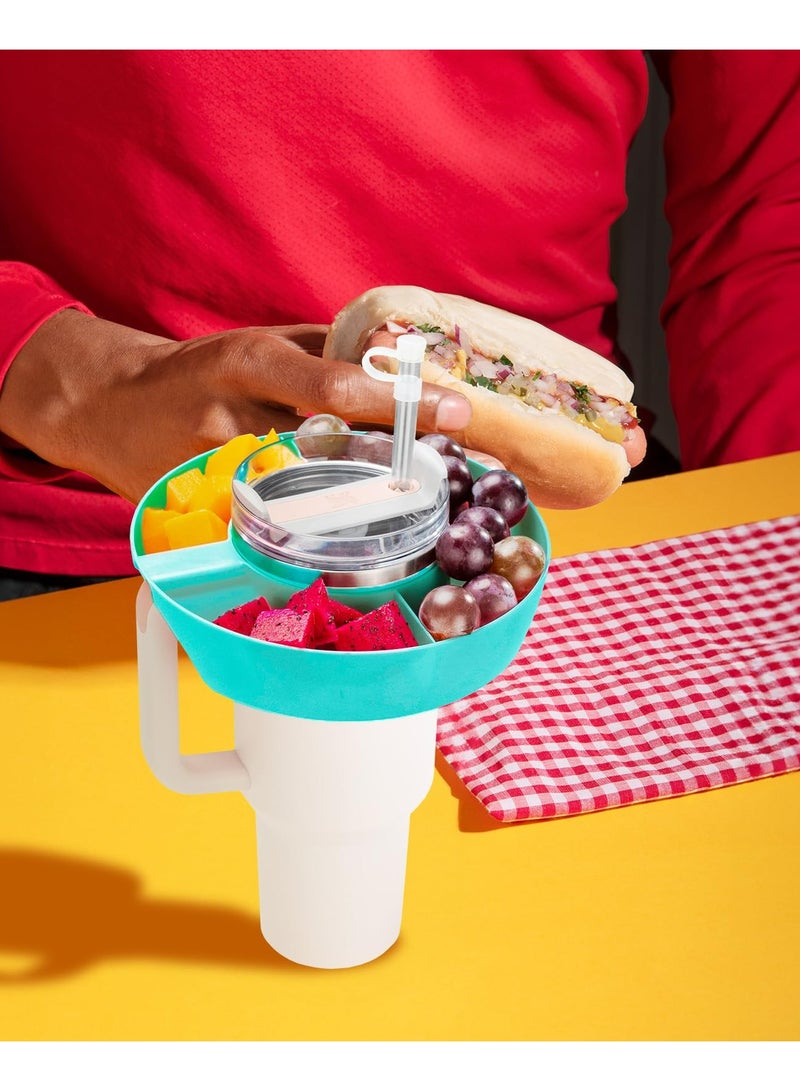 Snack Bowl for Stanley 40 oz Tumbler with Handle, Tumbler Snack Tray Compatible with Stanley Cup 40 oz with Handle, Reusable Snack Ring for Stanley Cup Accessories,Snack Bowl Cream  - Image 4