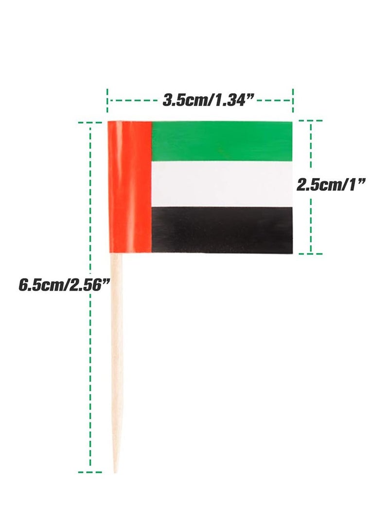 PRINTSHOP4ME UAE National Day UAE Flag Double Sided Cake Topper Toothpicks For National Day Celebration - Image 3