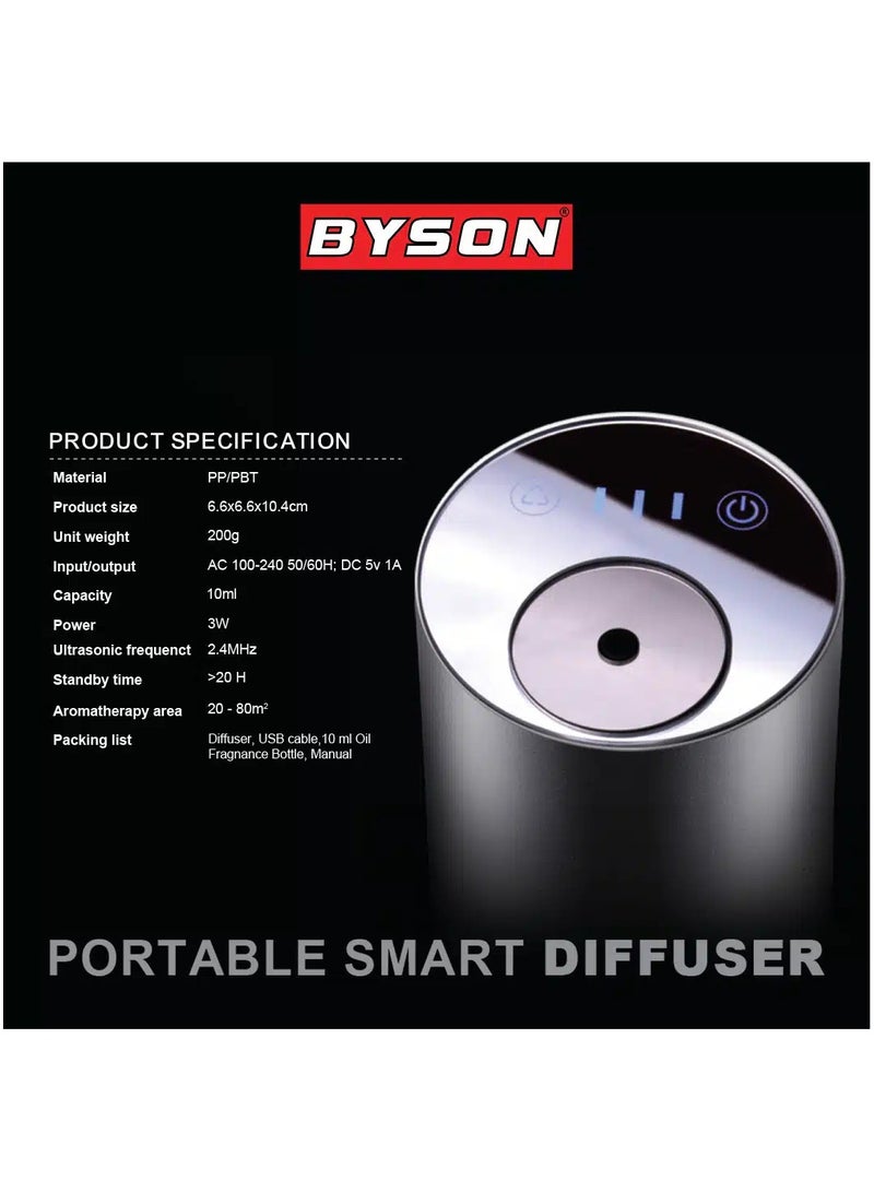 BYSON Ultrasonic Diffuser with Lavender Oil and LED Light - Quiet Aroma Humidifier Mist Maker for Relaxation Yoga Bedroom Sleep Home Office Spa with Long Lasting Scent (Lavender) - Image 4