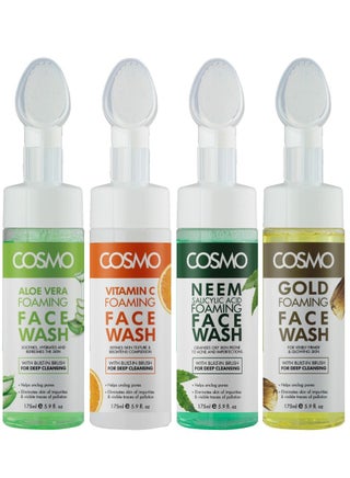 Cosmo Skin Care Vitamin C Orange Foaming Face Wash For Refines Skin Texture & Brightens Complexion Built-in Brush 175ml, For Men & Women, Deep Clean, Facewash, All Skin Types - view 3