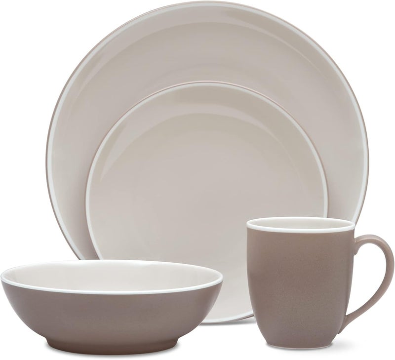 Noritake ColorTrio Clay 4Piece Coupe Place Setting Service for 1 - Image 1