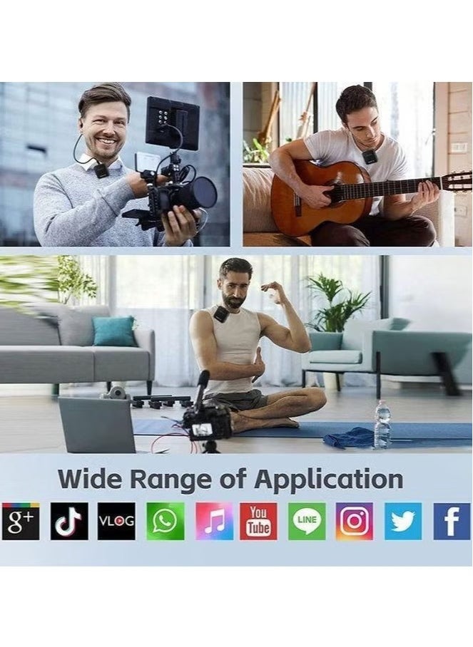 Tx - DW 3-in-1 Wireless Lavalier Microphone for Live Video Recording – F11-2 | Clear Audio, Easy Setup, Long-Range Connectivity for Smartphones, Cameras, and PCs | Ideal for Vlogging, Streaming, Interviews, and More - Image 1