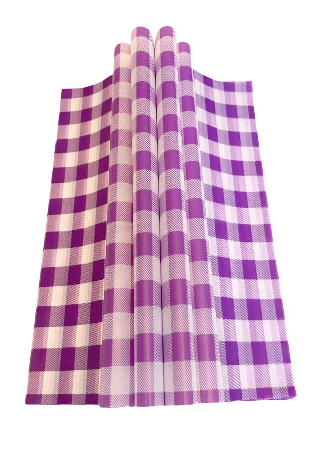 Suiwen 150pcs Purple Checkered Wax Paper, Food Picnic Paper, Greaseproof Paper,Waterproof Dry Hamburger Paper Liners Wrapping Tissue for Plastic Food Basket 25 * 22cm (9.8 * 8.6inch) - Image 3
