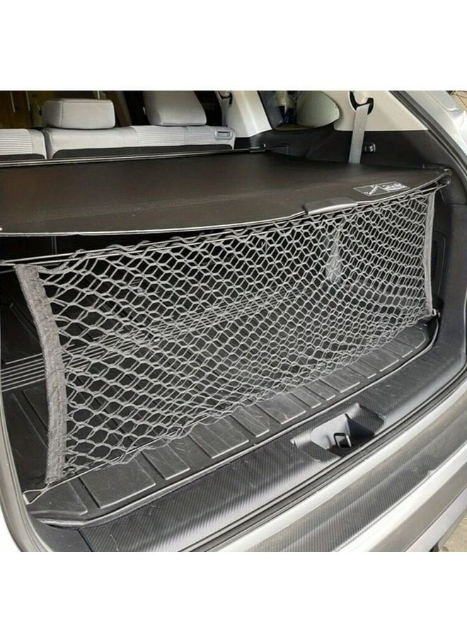 Black Heavy Duty Cargo Net with Hooks Adjustable Elastic Trunk Organizer for SUV Car Truck - Image 4