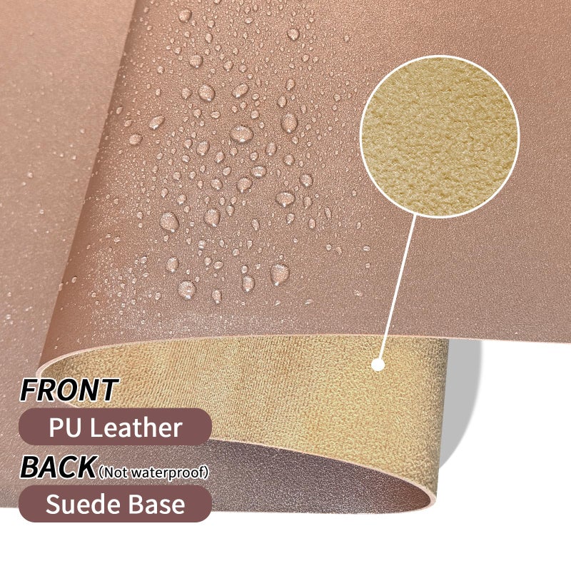 بلوس بساط مكتب Bloss Gold مقاس 31.5 × 15.7 بوصة مات لسطح المكتب مقاوم للماء وسادة مكتب كبيرة بساط كمبيوتر للمكتب/المنزل/الديكور/حصيرة مكتب عيد الميلاد - Image 4