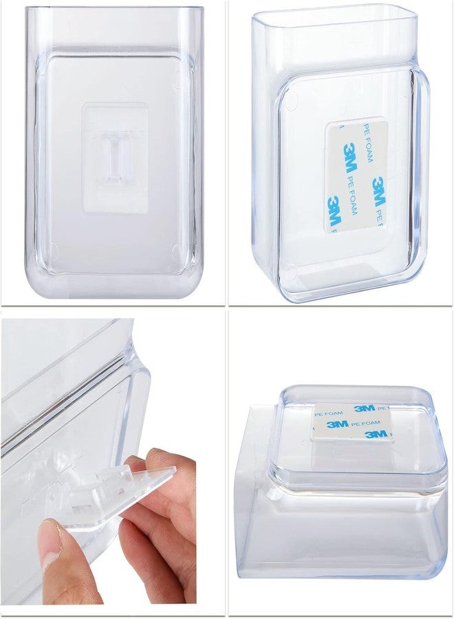 DAJAVE 6 Pack Plastic Wall Folders, Clear Single Pocket Wall File Folders, Hanging Wall File Organizer for Office, Home, Bathroom, 4.7x 3.9x 2 Inch - Image 3