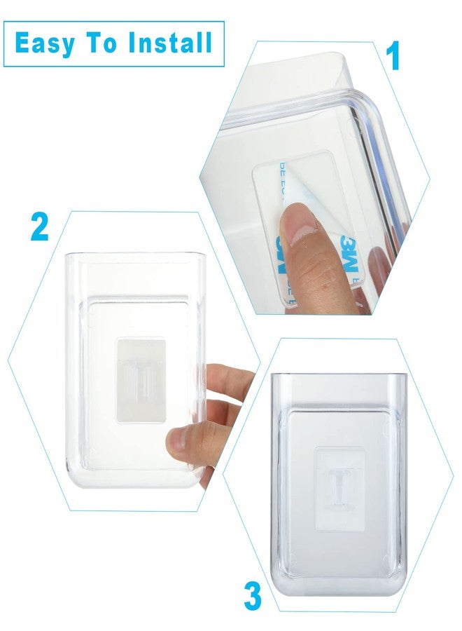 DAJAVE 6 Pack Plastic Wall Folders, Clear Single Pocket Wall File Folders, Hanging Wall File Organizer for Office, Home, Bathroom, 4.7x 3.9x 2 Inch - Image 4
