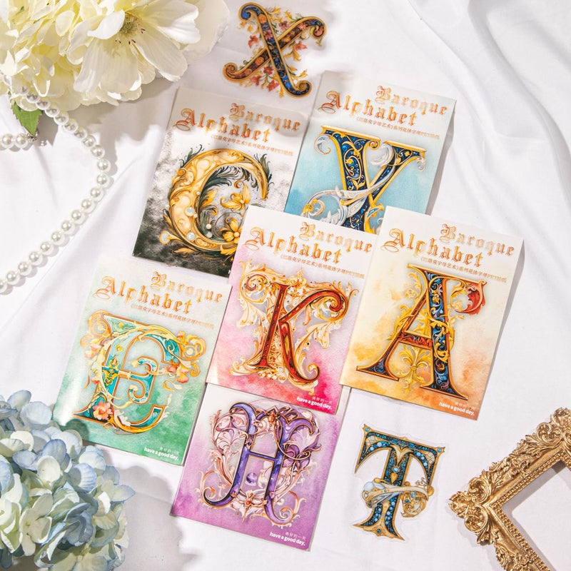 AuriicLeaf Baroque Alphabet Scrapbook Stickers Set, 156PCS Letters Ephemera for Scrapbooking, Junk Journaling, Crafting, DIY Projects, Diaries, and Art Supplies - Image 2