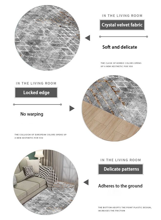 Non-Slip Carpet Floor Mat for Living Room Mat Bedrooms Decor 160*120cm