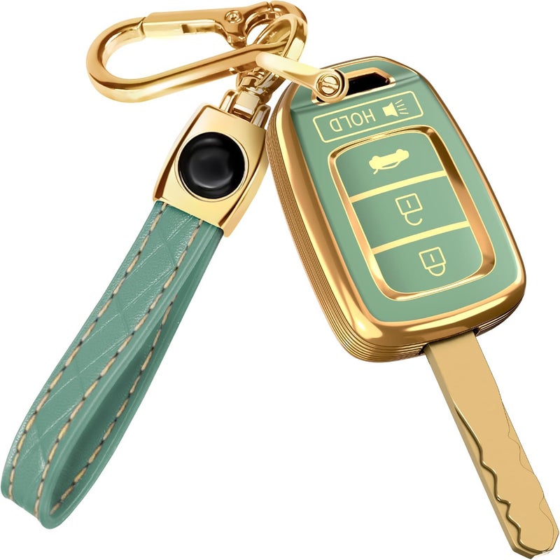 Lucrum Honda Key Fob Cover with Leather Keychain - Image 1