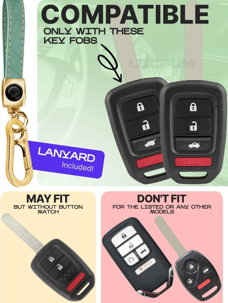 Lucrum Honda Key Fob Cover with Leather Keychain - Image 2