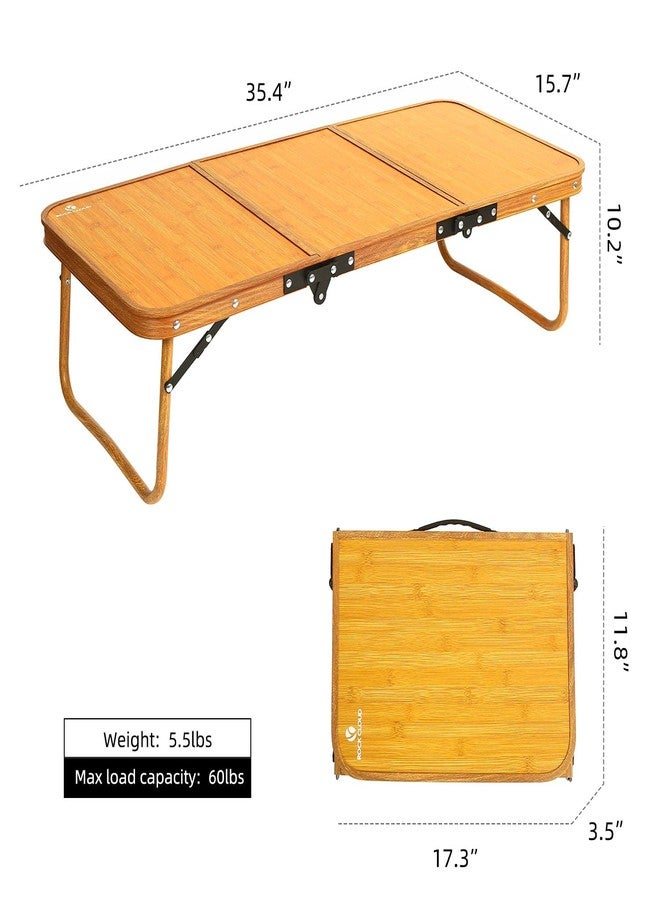 Rock Cloud Portable Camping Table Ultralight Camp Table Foldable 3-Folding Beach Table for Camping Hiking Garden Outdoor Picnic - Image 2