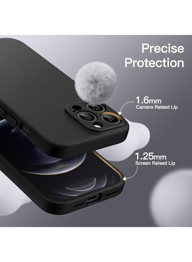 جي تيك جراب سيليكون مغناطيسي لهاتف آيفون 12 برو ماكس مقاس 6.7 بوصة متوافق مع غطاء هاتف ماج سيف مع عدسة الكاميرا حماية كاملة باللون الأسود - Image 5