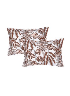 Status Contract Spring Summer Collection-Cotton Rich Double Bedsheet with 2 Pillow Covers for Bed Room, Home, Hotel-120 GSM, Brown Leaves, 210 X 215 Cm  - Image 4