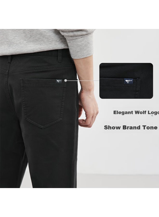 Septwolves Men's Casual Autumn Straight-leg Comfortable Stretch Anti-static Business Commuter Pants - Image 3
