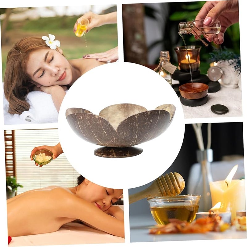 Coconut Shell Essential Oil Mixing Bowl Aromatherapy Diffuser Random Color - Image 3