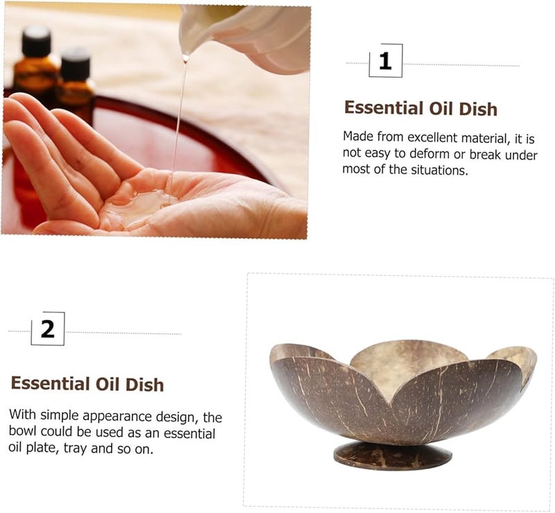 Coconut Shell Essential Oil Mixing Bowl Aromatherapy Diffuser Random Color - Image 5