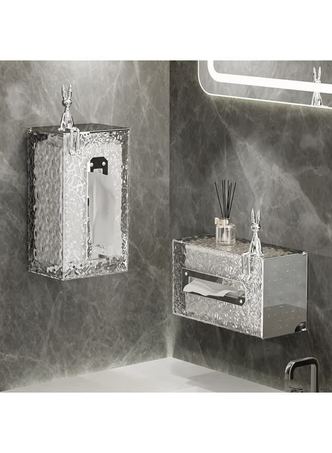 Bydoll Luxury Facial Tissue Storage Box, Wall-mounted Tissue Holder For Kitchen, Bathroom, Toilet, Living Room, High-end Paper Towel Dispenser - Image 1
