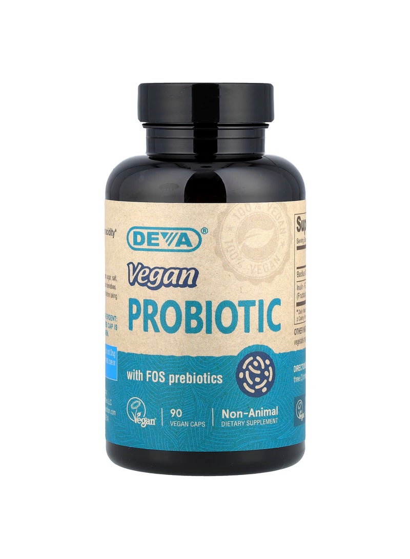 Deva Vegan Probiotic with FOS Prebiotics, 90 Vegan Caps