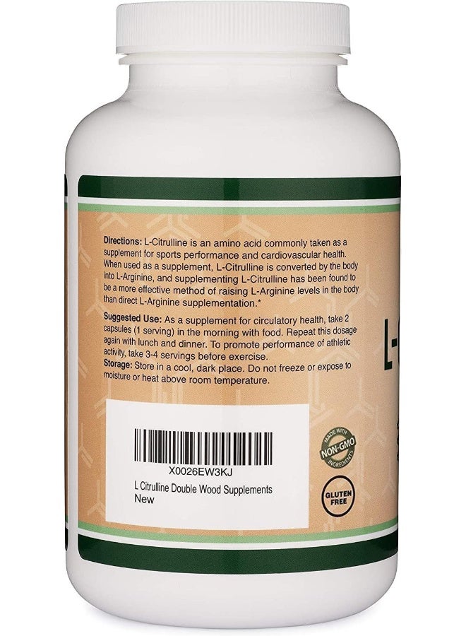 Double Wood Supplements L Citrulline Capsules 1,200mg Per Serving, 210 Count (L-Citrulline Increases Levels of L-Arginine and Nitric Oxide) Muscle Recovery Supplement – Improve Muscle Pump by Double Wood Supplements - Image 4