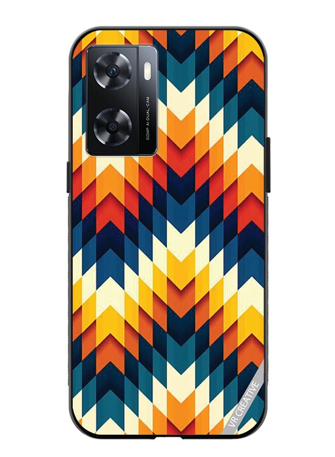 VR CREATIVE Protective Case Cover For Oppo A57/A77s Abstract Design Multicolour - Image 1