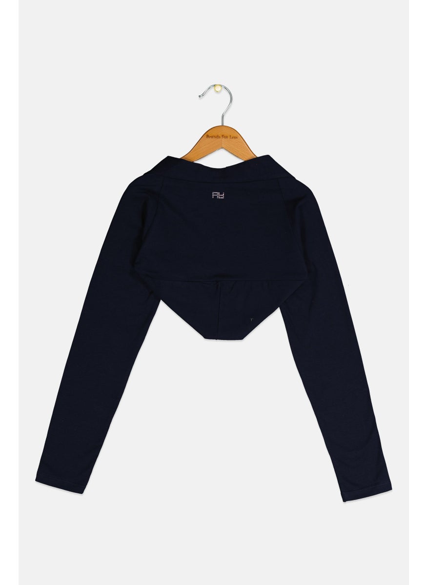 Kids Girl Long Sleeves Plain Cardigans, Navy - pzsku/ZD2A1966CA3CB7BED04D9Z/45/_/1738074097/64cdb5e7-51b4-4a71-b5fc-606414a68905