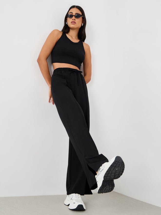 ستايلي بنطلون جوجر ستيلي واسع بأزرار جانبية وفتحة - Image 1