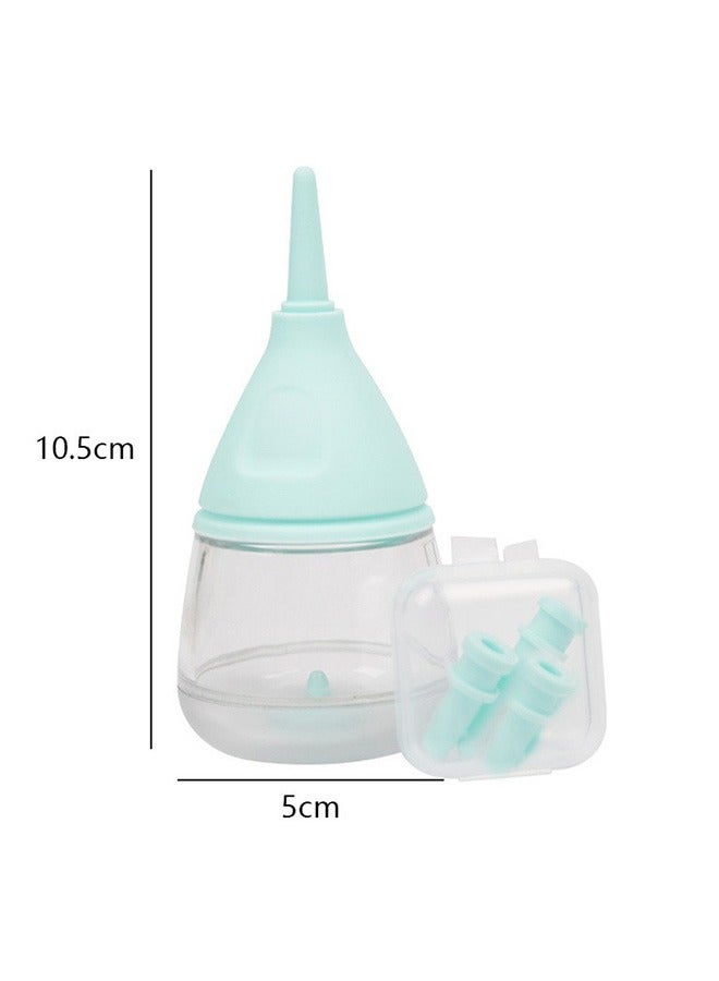 1 قطعة قطعة زجاجات القط للتمريض ، تصميم تغذية الجرو المضادة للاختناق ، مع 3 قطع من الحلمات السيليكون القابلة للاستبدال وإعادة الاستخدام ، لجراء القط الجديدة ، الجرو ، الأرانب ، الحيوانات الصغيرة (الأزرق) - Image 5