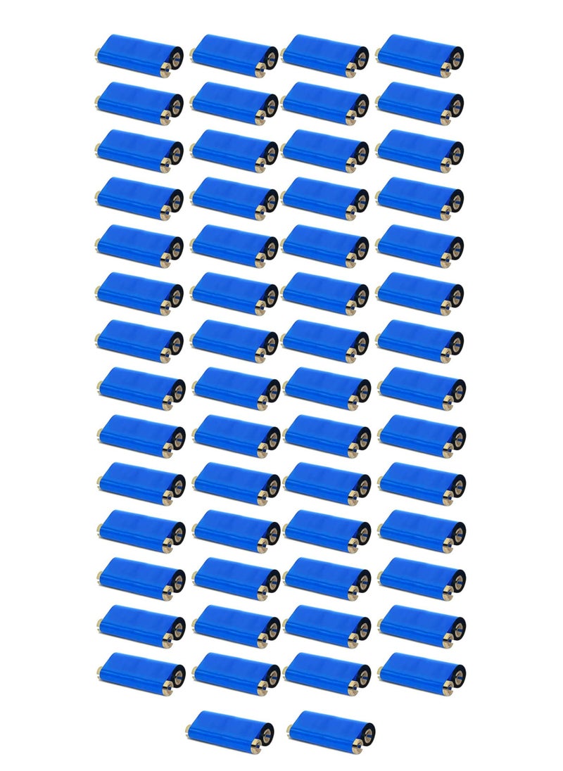 Generic Thermal Transfer Wax Ribbon for Barcode Printers 110mm x 74m x 1/2" Core PACK OF 50  - Image 1
