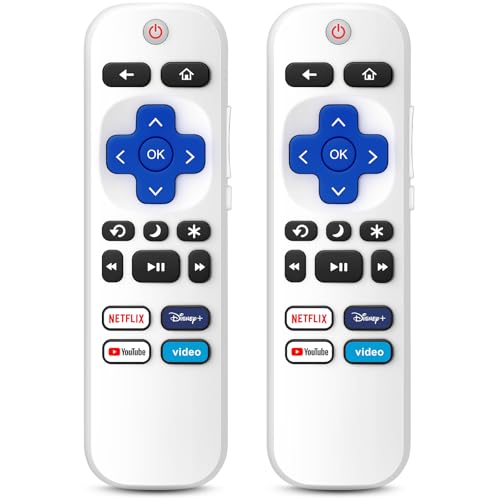 EWO'S (Pack of 2) Remote Control Only for TCL Onn Hisense Sharp Philips Westinghouse Insignia Element TLC Roku Smart TV Ruko Ruku Roko Remotes Replacement-1 Year Warranty - Image 1