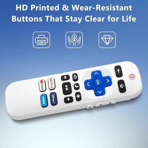 EWO'S (Pack of 2) Remote Control Only for TCL Onn Hisense Sharp Philips Westinghouse Insignia Element TLC Roku Smart TV Ruko Ruku Roko Remotes Replacement-1 Year Warranty - Image 5