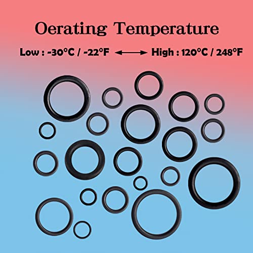 ZDBB 1280 Pcs 24 Size Rubber O-Ring Assortment Kit with Pick and Hook Set for Pressure Washer Faucet Plumbing OD 6mm-28mm - Image 4