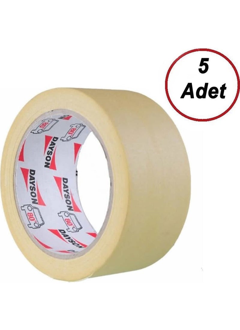 Dayson 5 Pieces Masking Tape Paper Tape 24 mm x 35 m  - Image 1