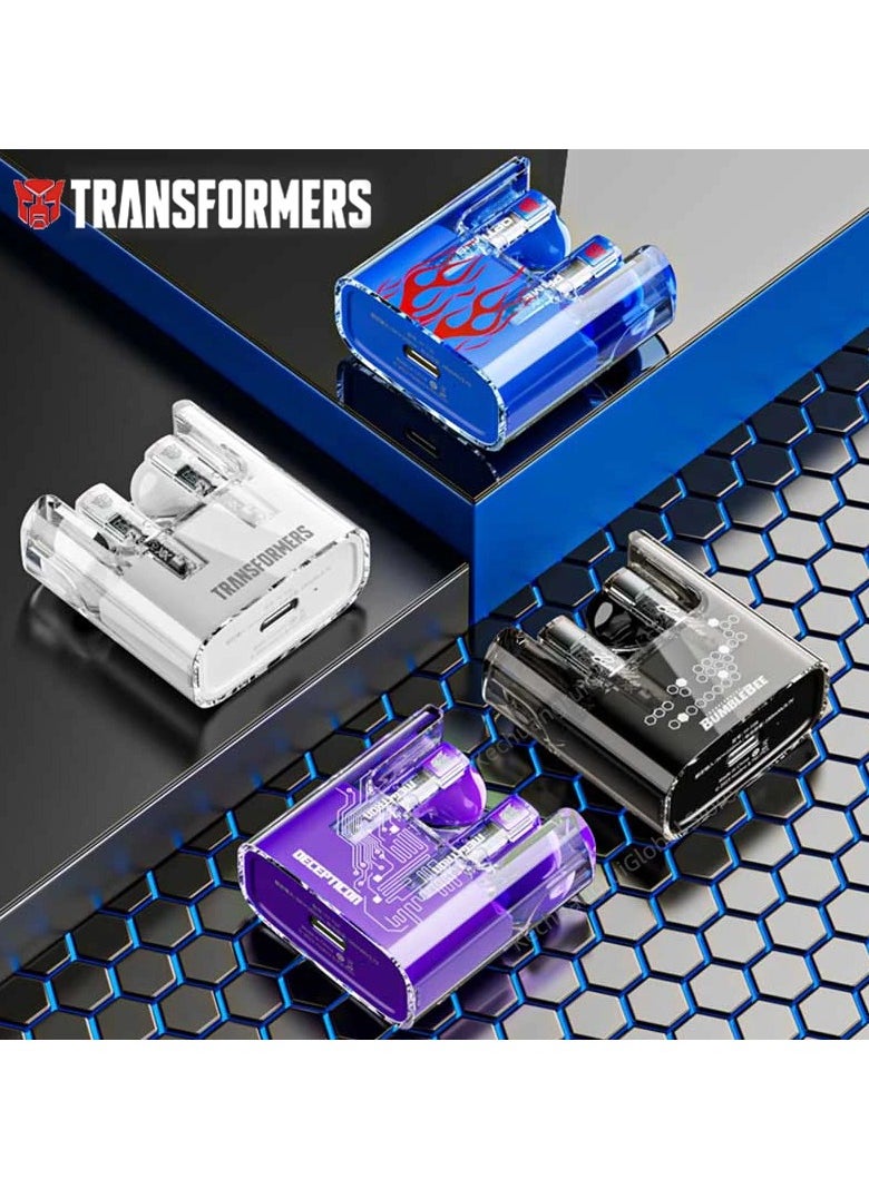 TRANSFORMERS - Transformers TF-T08 TWS Wireless Headphones Bluetooth 5.3 Megatron Purple Game Sports - Image 1